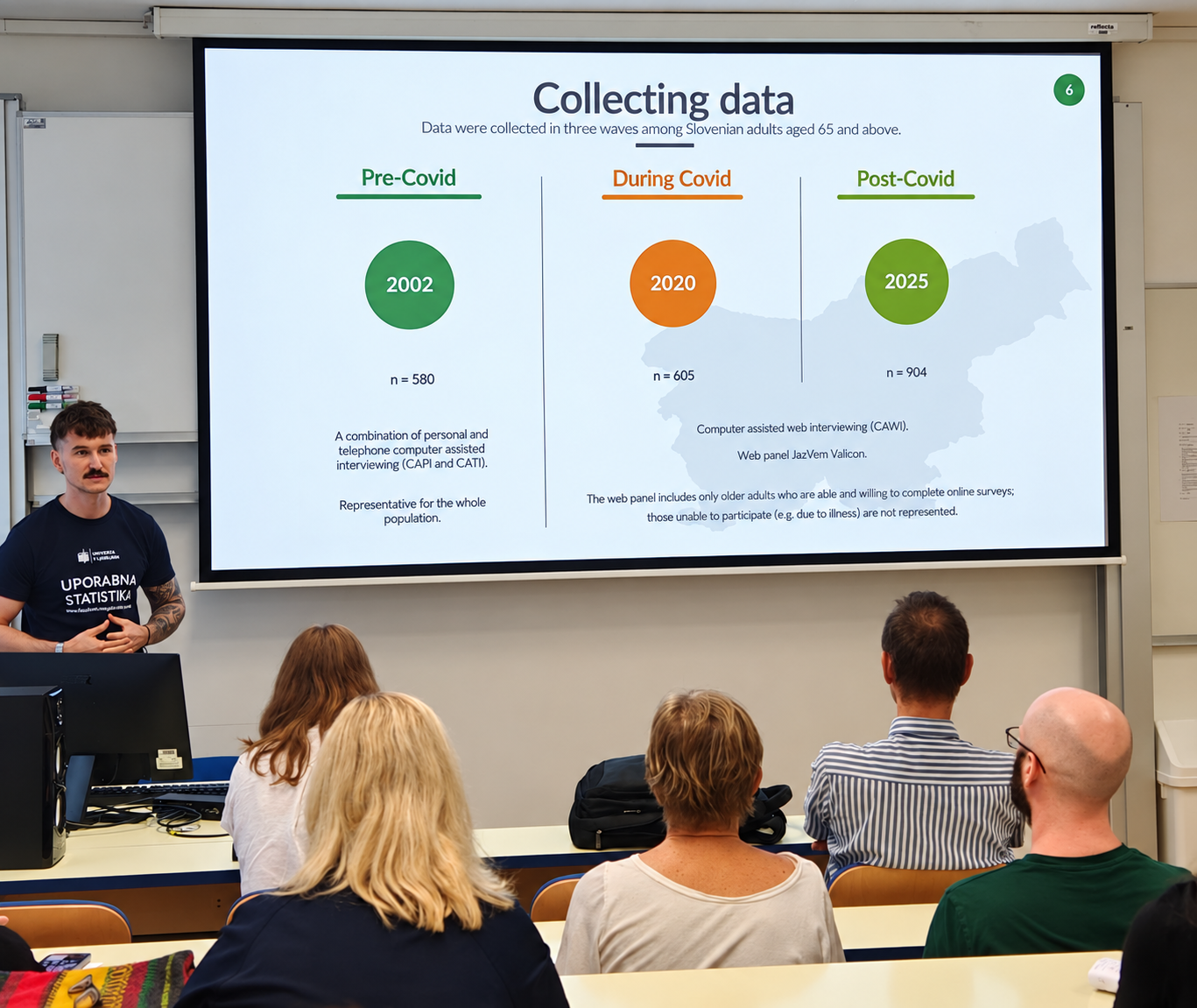Marjan Cugmas presenting at the Applied Statistics 2026 conference