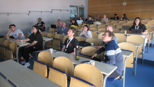 Marjan presenting at the European Conference on Social Networks